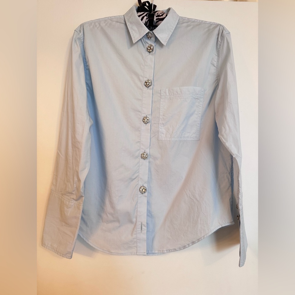 J. Crew Organic Cotton Shirt in Light Blue